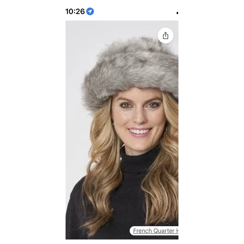 Parkhurst Gray Faux Fur Bucket Hat Winter Cloche Made in Canada RN 89898‎